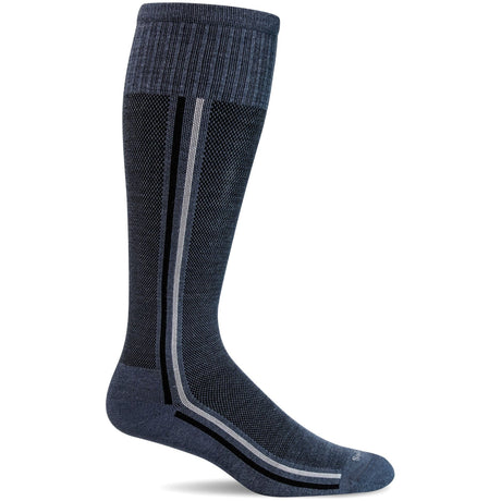 Sockwell Mens Retro Race Moderate Compression Socks  -  Medium/Large / Denim