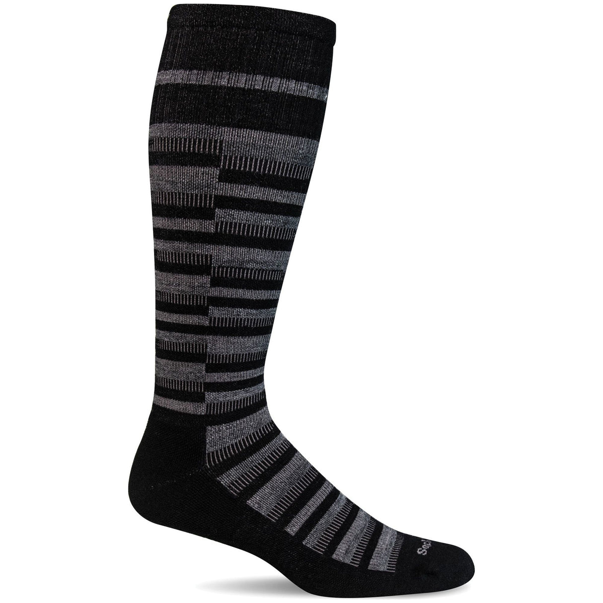 Sockwell Mens Geo Moderate Compression Socks  -  Medium/Large / Black