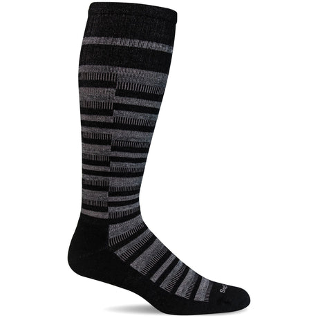 Sockwell Mens Geo Moderate Compression Socks  -  Medium/Large / Black