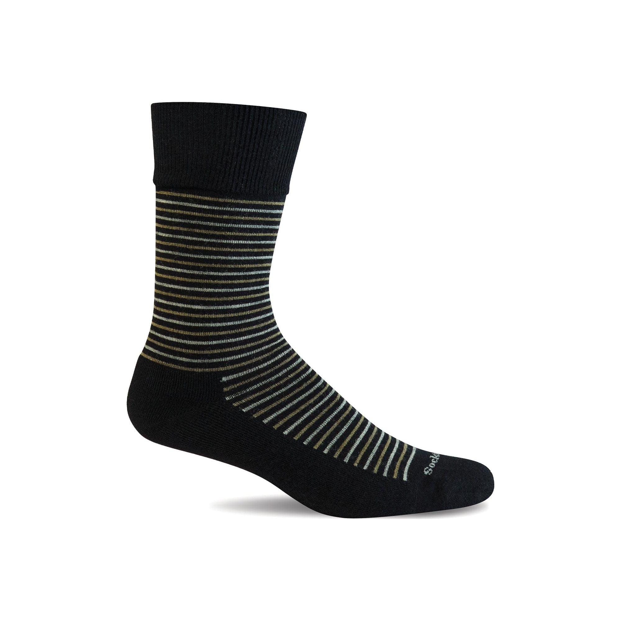Sockwell Mens Kickback Relaxed Fit Crew Socks  -  Medium/Large / Black