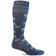 Sockwell Womens Field Flower Moderate Compression Socks  -  Small/Medium / Denim