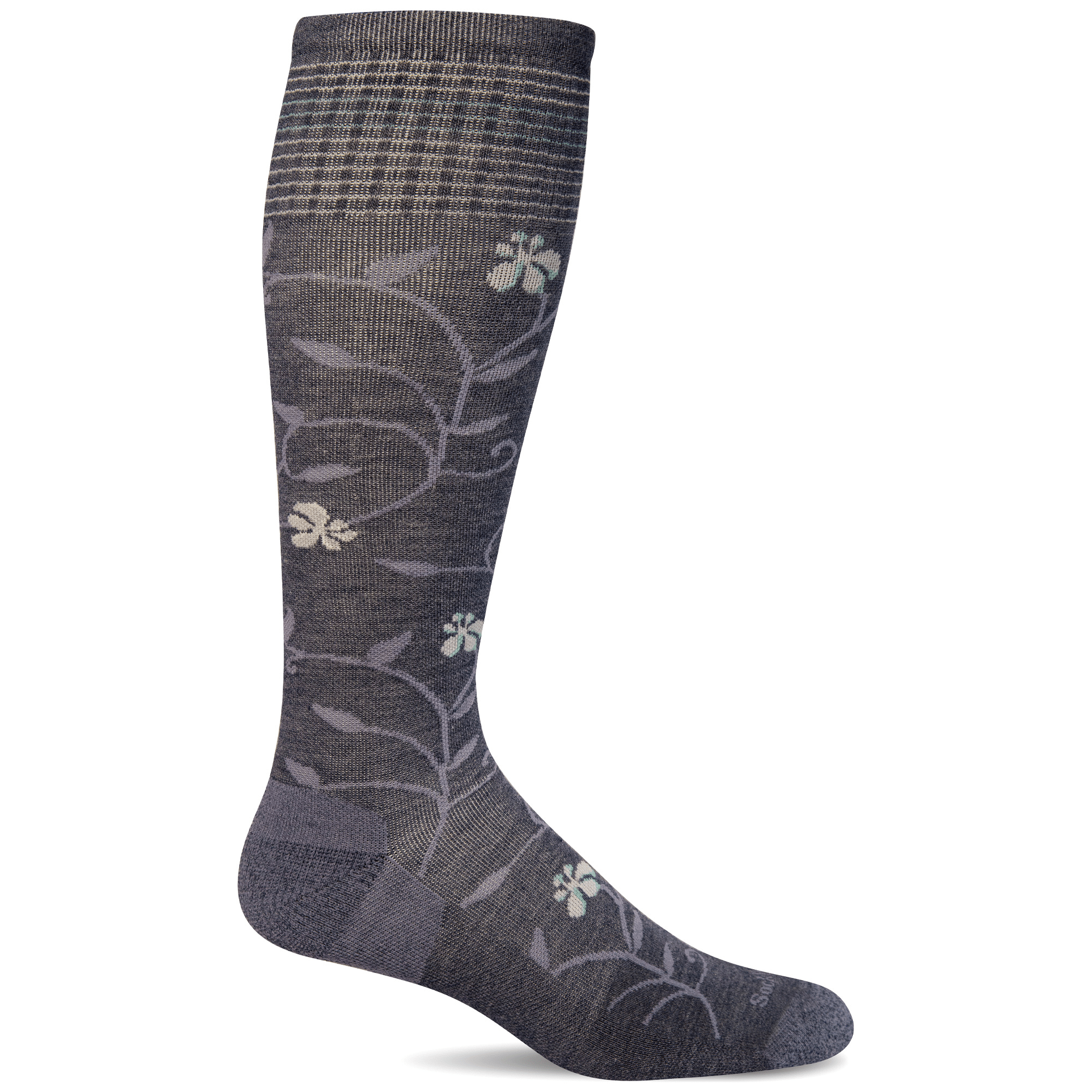 Sockwell Womens Full Sun Wide Calf Fit Moderate Compression Socks  -  Small/Medium / Denim