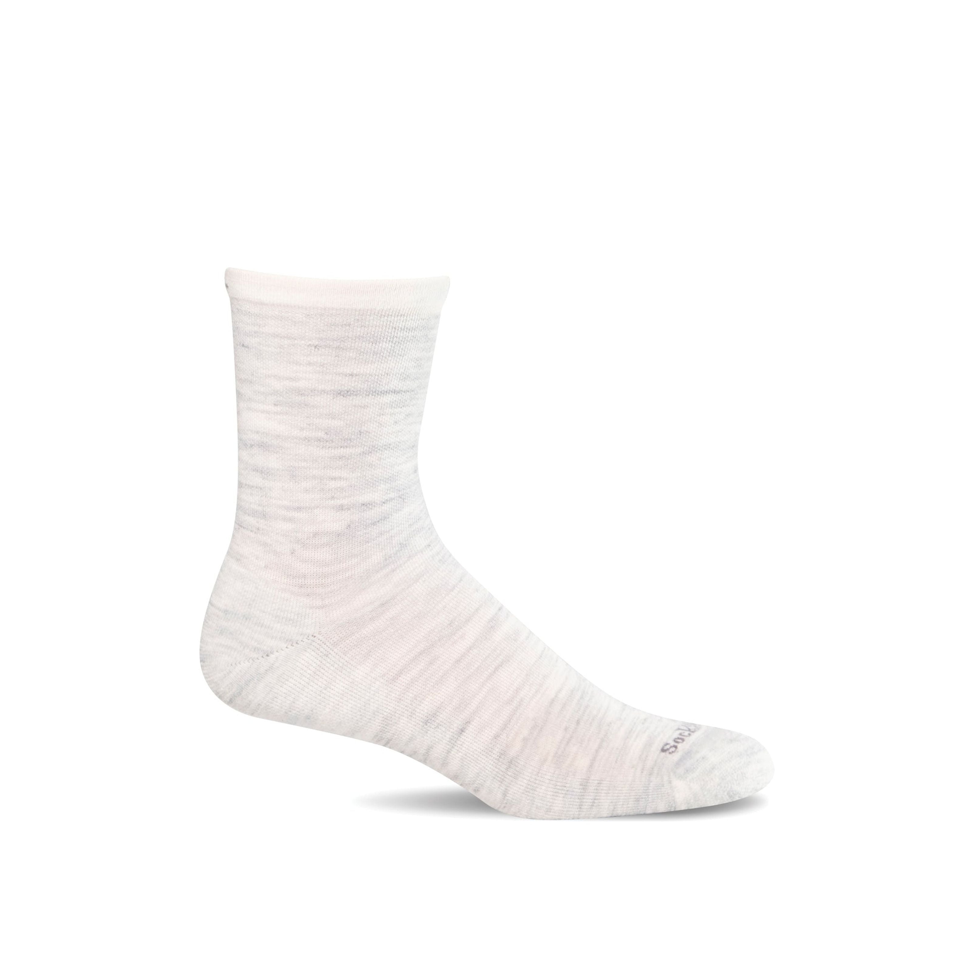 Sockwell Womens Plantar Cush Basic Crew Socks  -  Small/Medium / Ash