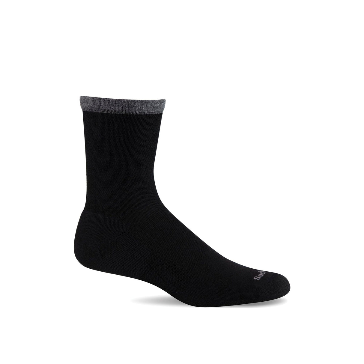 Sockwell Womens Plantar Cush Basic Crew Socks  -  Small/Medium / Black