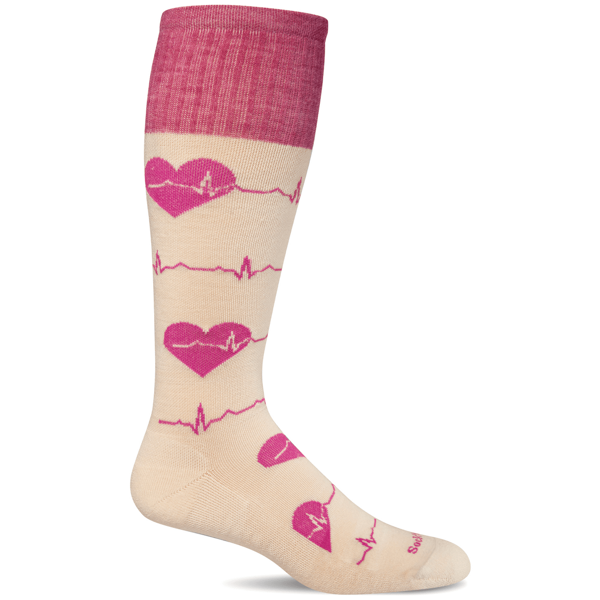 Sockwell Womens Heartbeat Moderate Compression Socks  -  Small/Medium / Natural