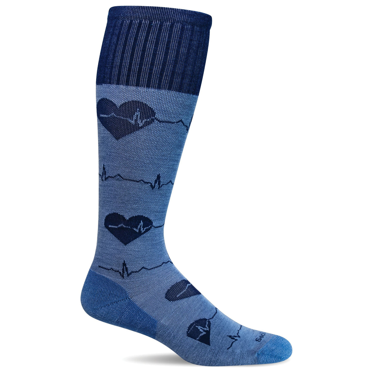 Sockwell Womens Heartbeat Moderate Compression Socks  -  Small/Medium / Cornflower