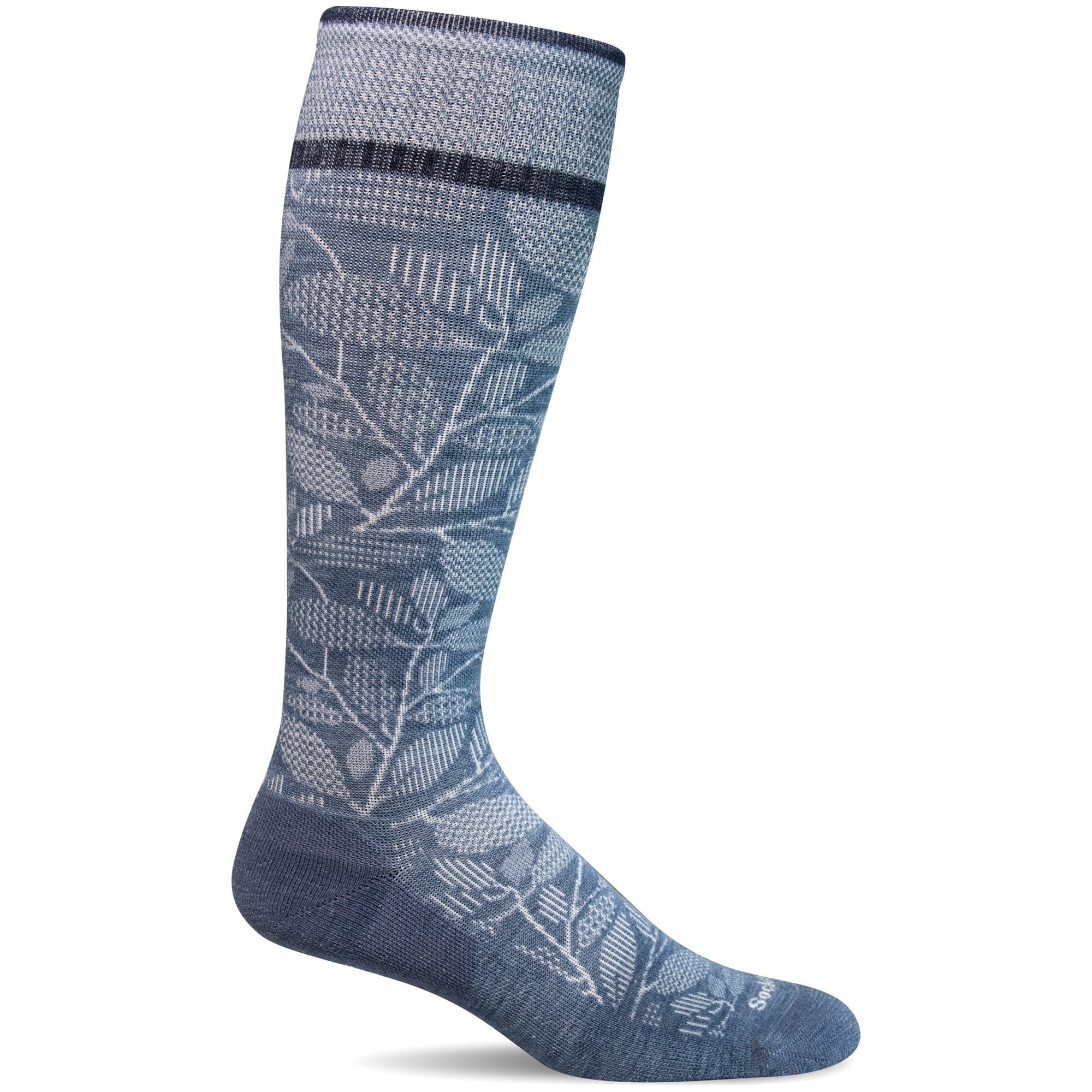 Sockwell Womens Fauna Firm Compression Knee High Socks  -  Small/Medium / Bluestone