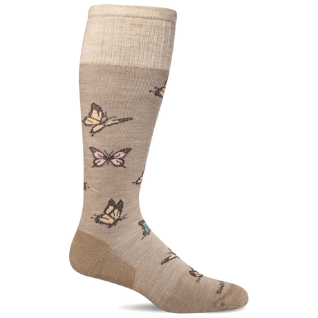 Sockwell Womens Flutter Firm Compression Socks  -  Small/Medium / Putty