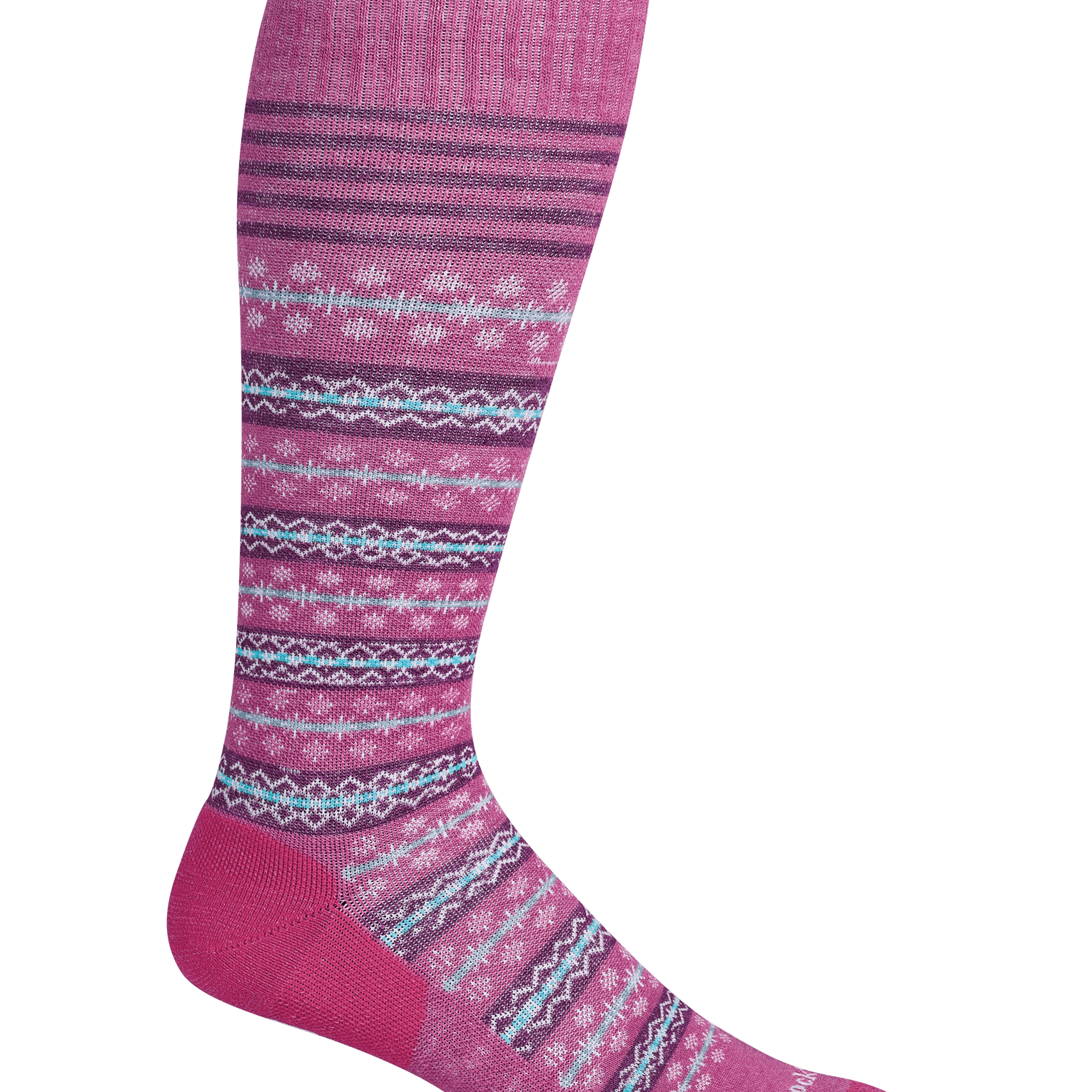 Sockwell Womens Mini Fairisle Moderate Compression Knee-High Socks  -  Small/Medium / Raspberry