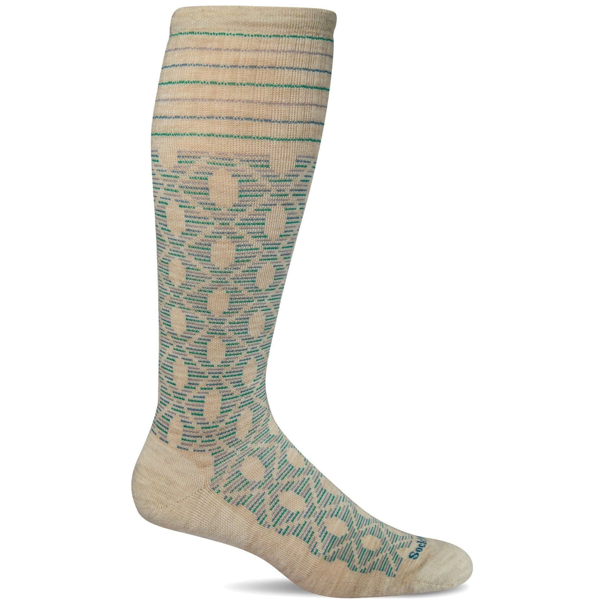 Sockwell Womens Etched Moderate Compression Socks  -  Small/Medium / Barley