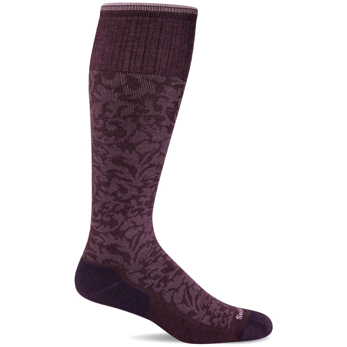 Sockwell Womens Damask Moderate Compression Socks  -  Small/Medium / Blackberry