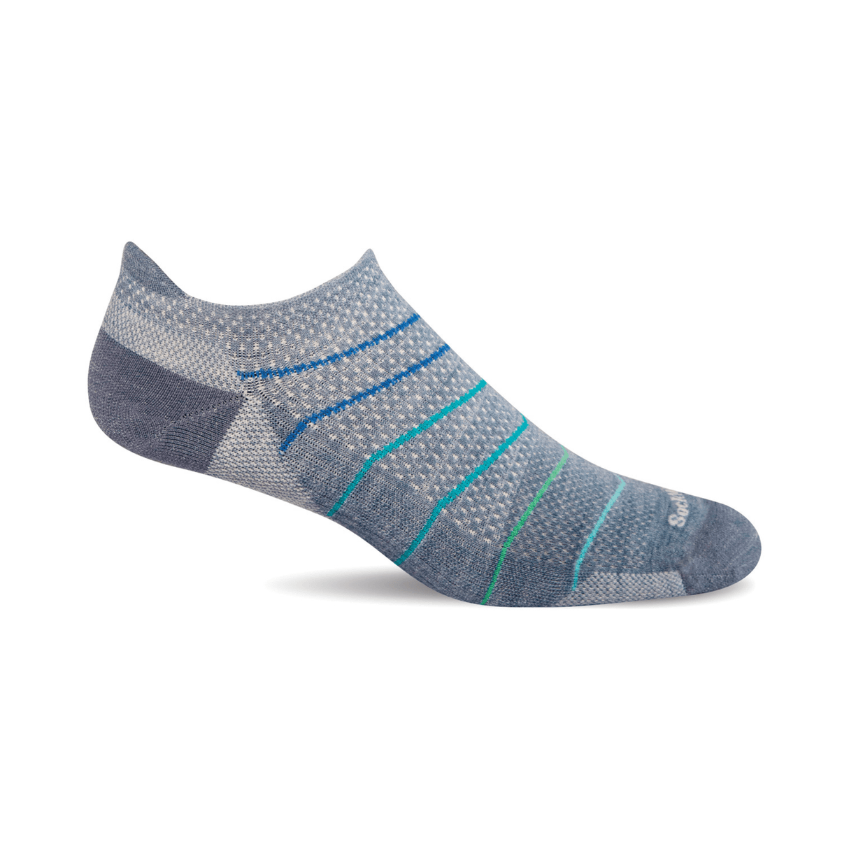 Sockwell Womens Interval Firm Compression Micro Socks - Small/Medium / Denim