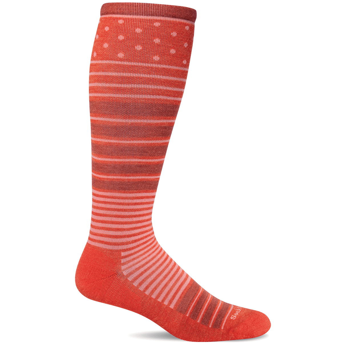 Sockwell Womens Twister Firm Compression Socks  -  Small/Medium / Guava