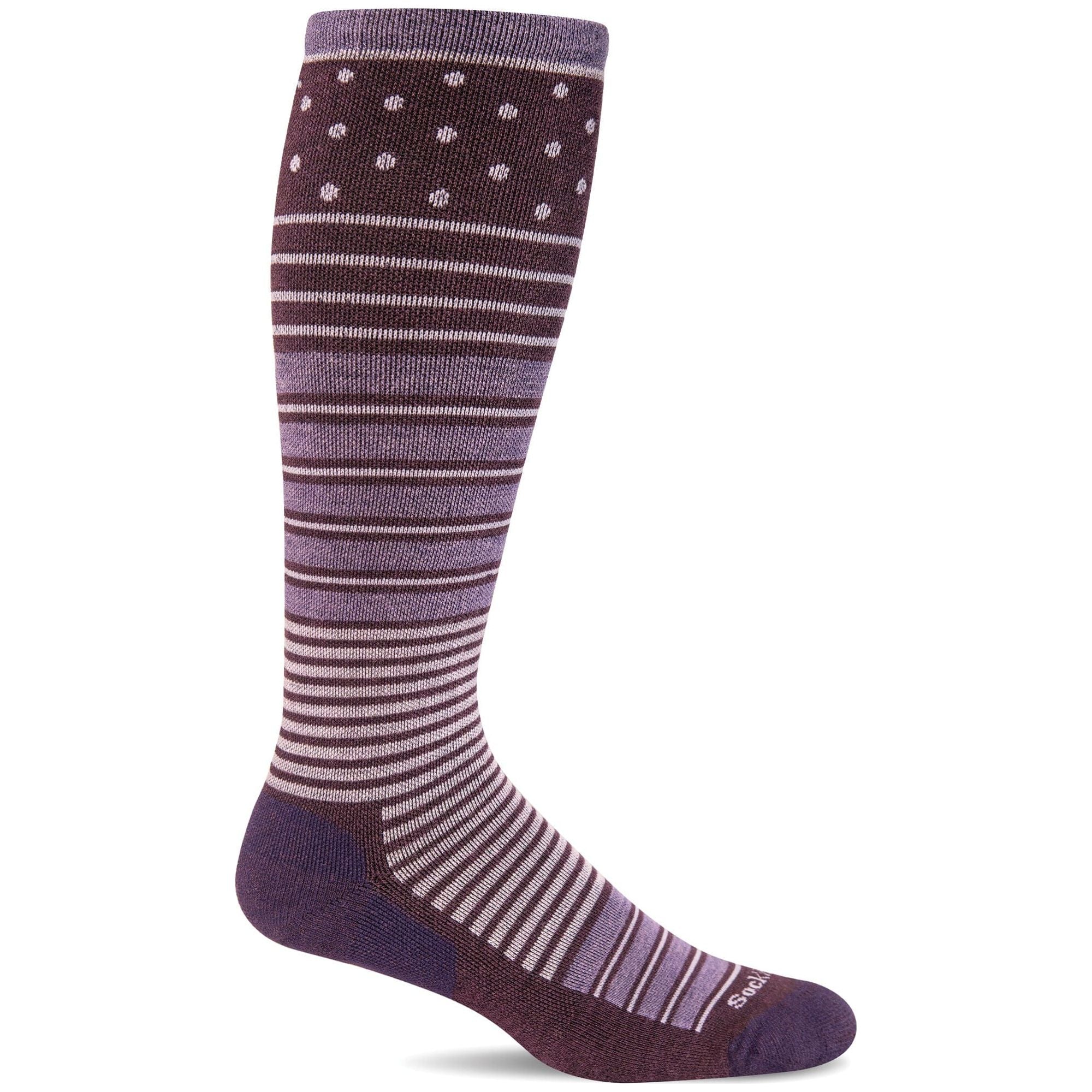 Sockwell Womens Twister Firm Compression Socks  -  Small/Medium / Blackberry