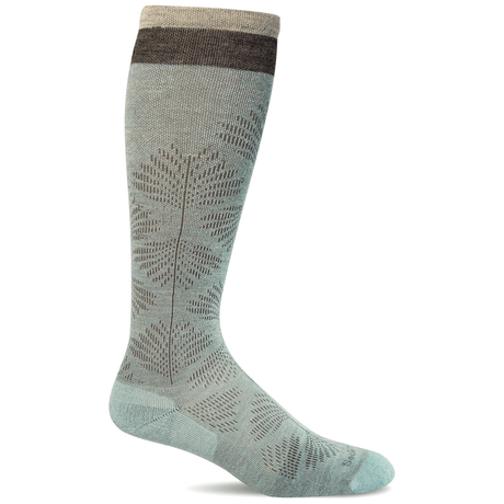 Sockwell Womens Full Floral Wide Calf Fit Moderate Compression Socks  -  Small/Medium / Air