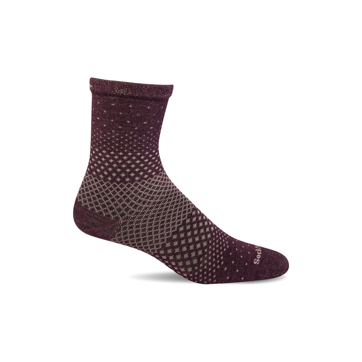Sockwell Womens Plantar Ease Crew Socks - Small/Medium / Blackberry