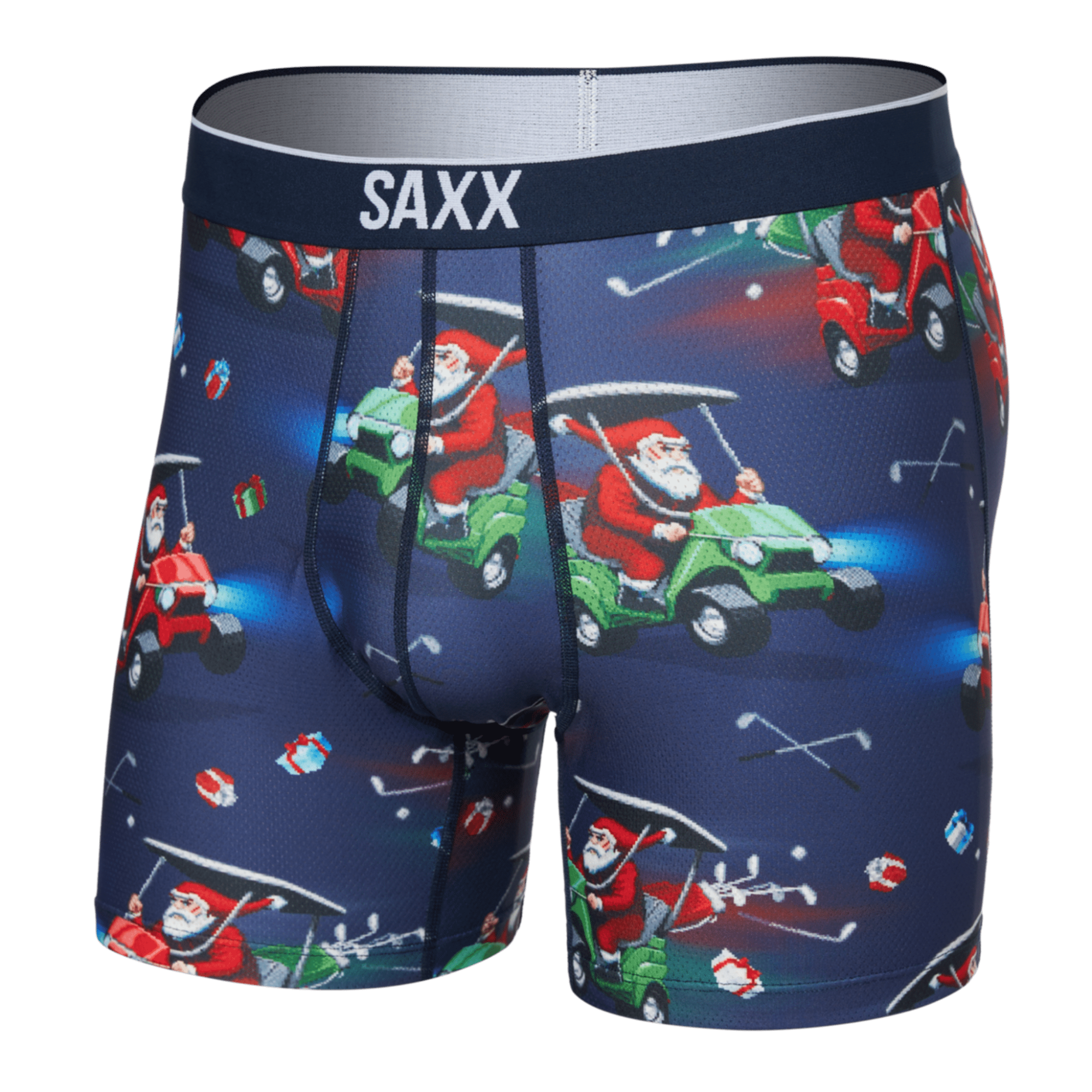 SAXX Mens Volt Breathable Mesh Boxer Brief  -  Small / Open Sleigh - Navy