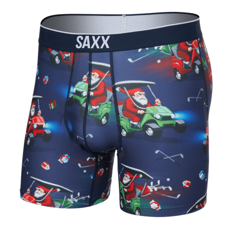 SAXX Mens Volt Breathable Mesh Boxer Brief  -  Small / Open Sleigh - Navy