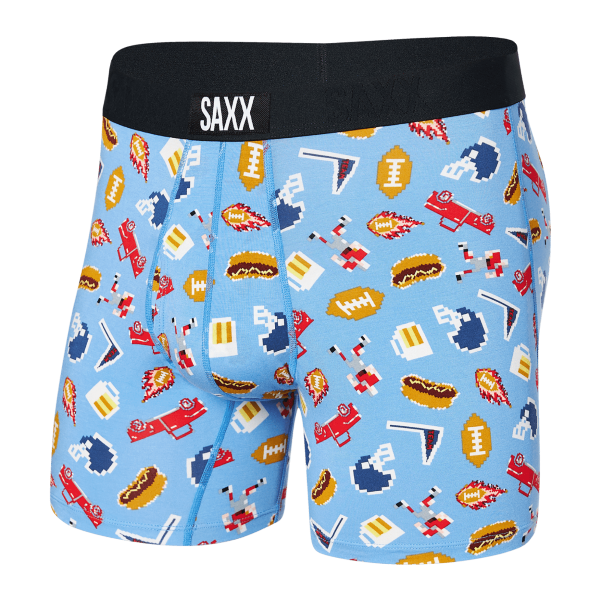 SAXX Mens Ultra Super Soft Boxer Brief  -  X-Small / Football Gamer Blue