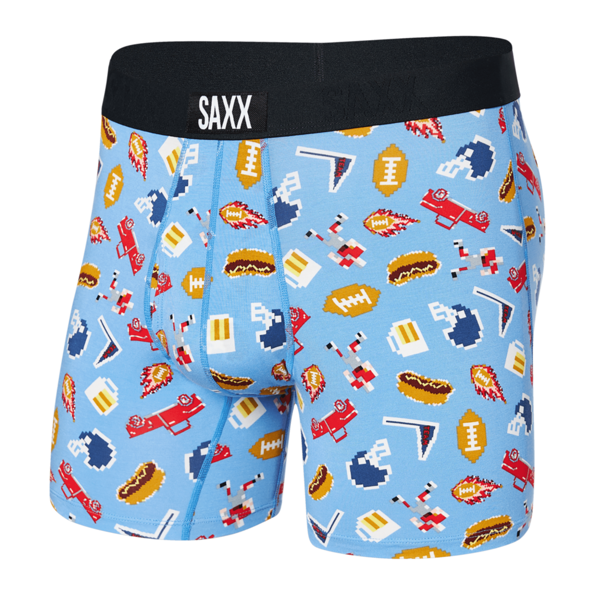 SAXX Mens Ultra Super Soft Boxer Brief  -  X-Small / Football Gamer Blue