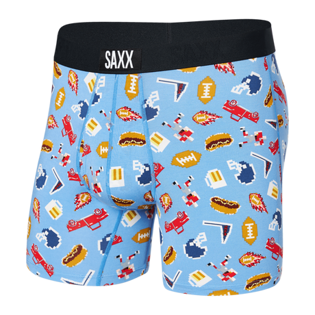 SAXX Mens Ultra Super Soft Boxer Brief  -  X-Small / Football Gamer Blue