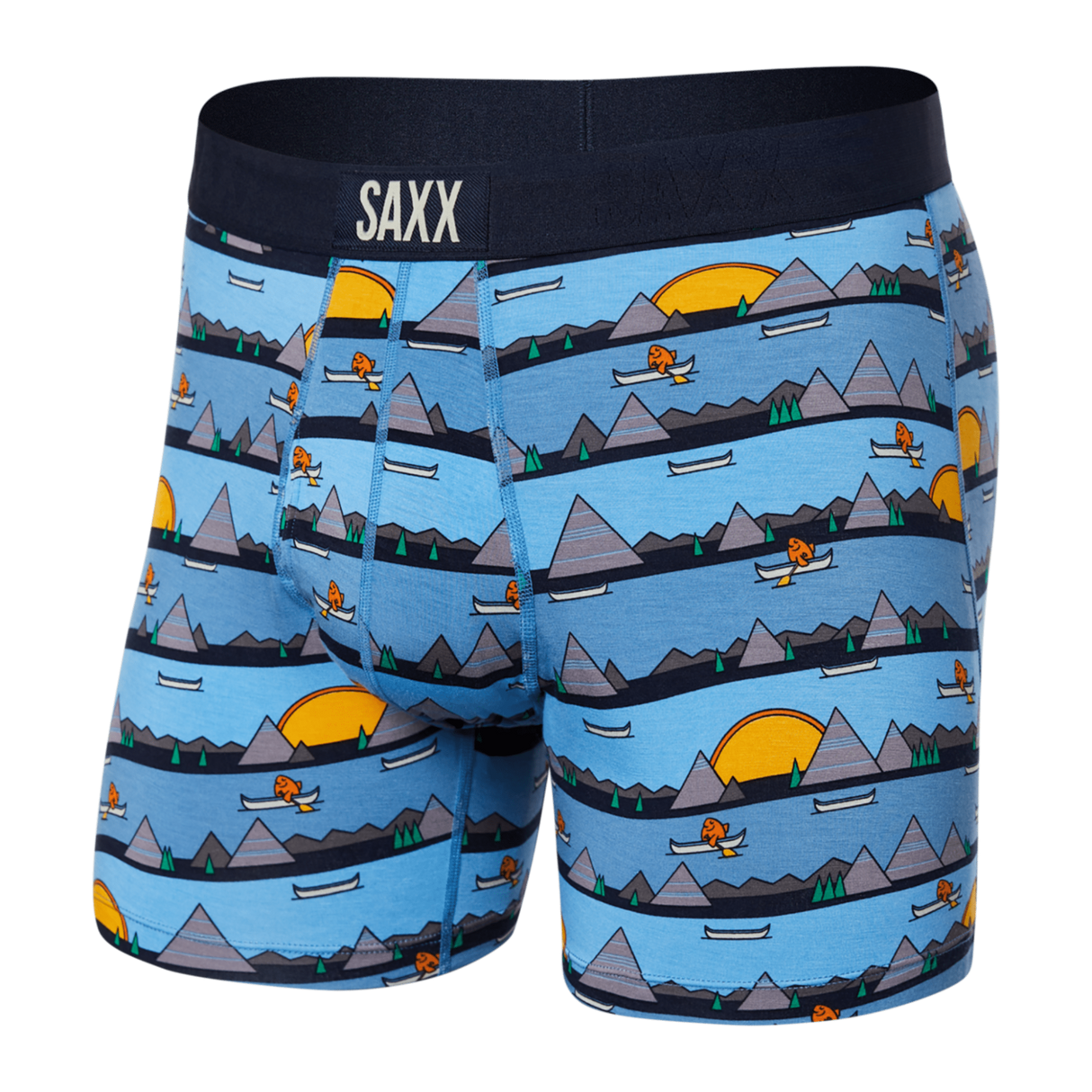 SAXX Mens Ultra Super Soft Boxer Brief  -  X-Small / Lazy River Blue