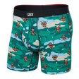 SAXX Mens Vibe Xtra Super Soft Boxer  -  Small / Holiday Par-Tee Green