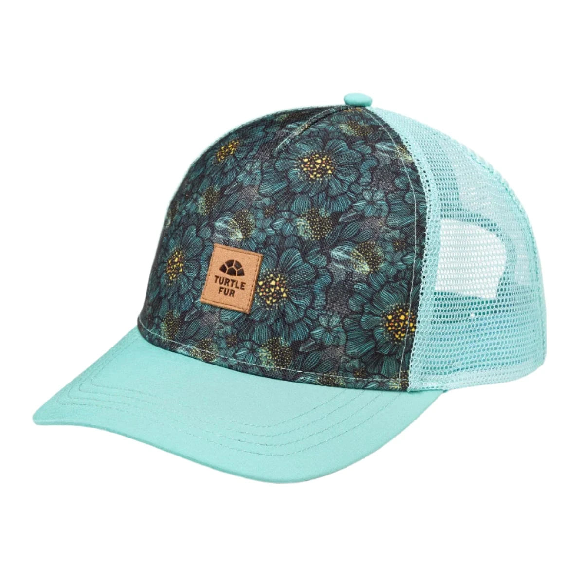 Turtle Fur Trail Blazer Trucker Hat  -  One Size Fits Most / Caribbean Flower