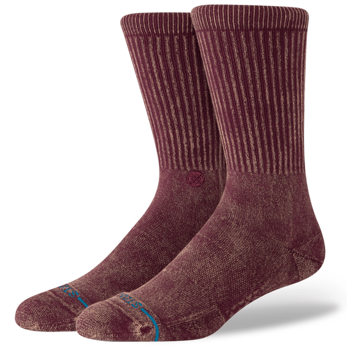 Stance Icon Dyed Crew Socks - Medium / Fig