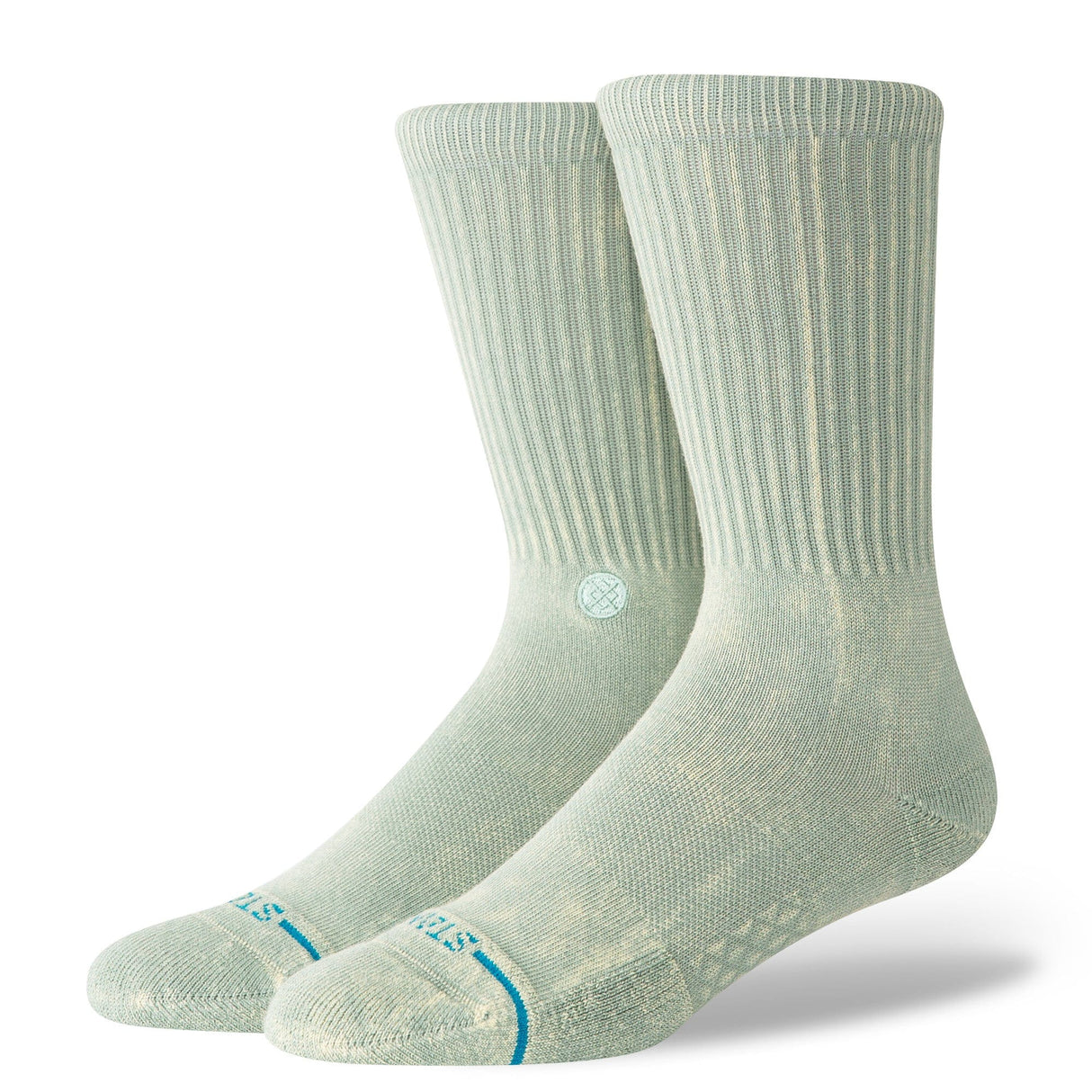 Stance Icon Dyed Crew Socks - Medium / Sea Green