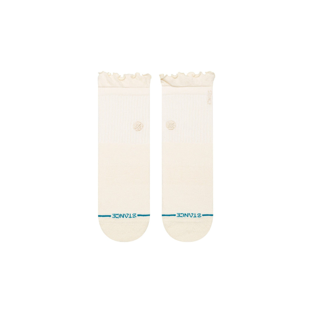 Stance Womens Ruffle Quarter Socks - Medium / Canvas