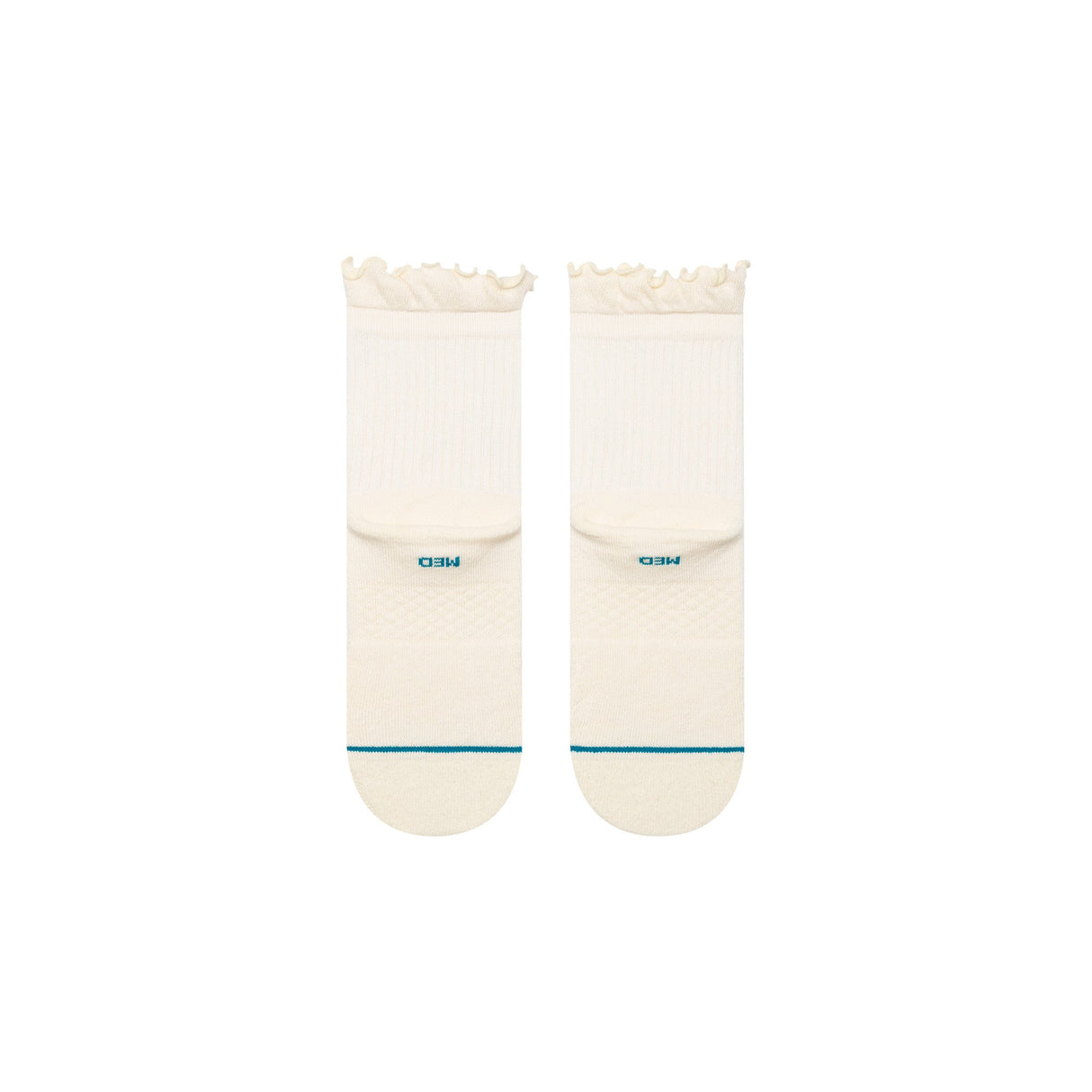 Stance Womens Ruffle Quarter Socks - Medium / Canvas