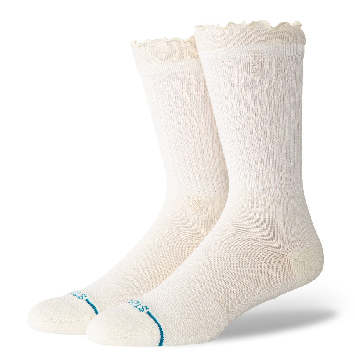 Stance Womens Ruffle Crew Socks - Medium / Canvas