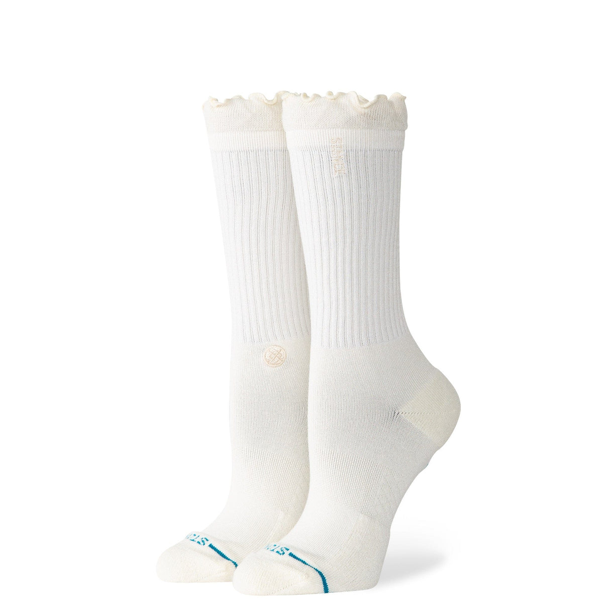 Stance Womens Ruffle Crew Socks - Medium / Canvas