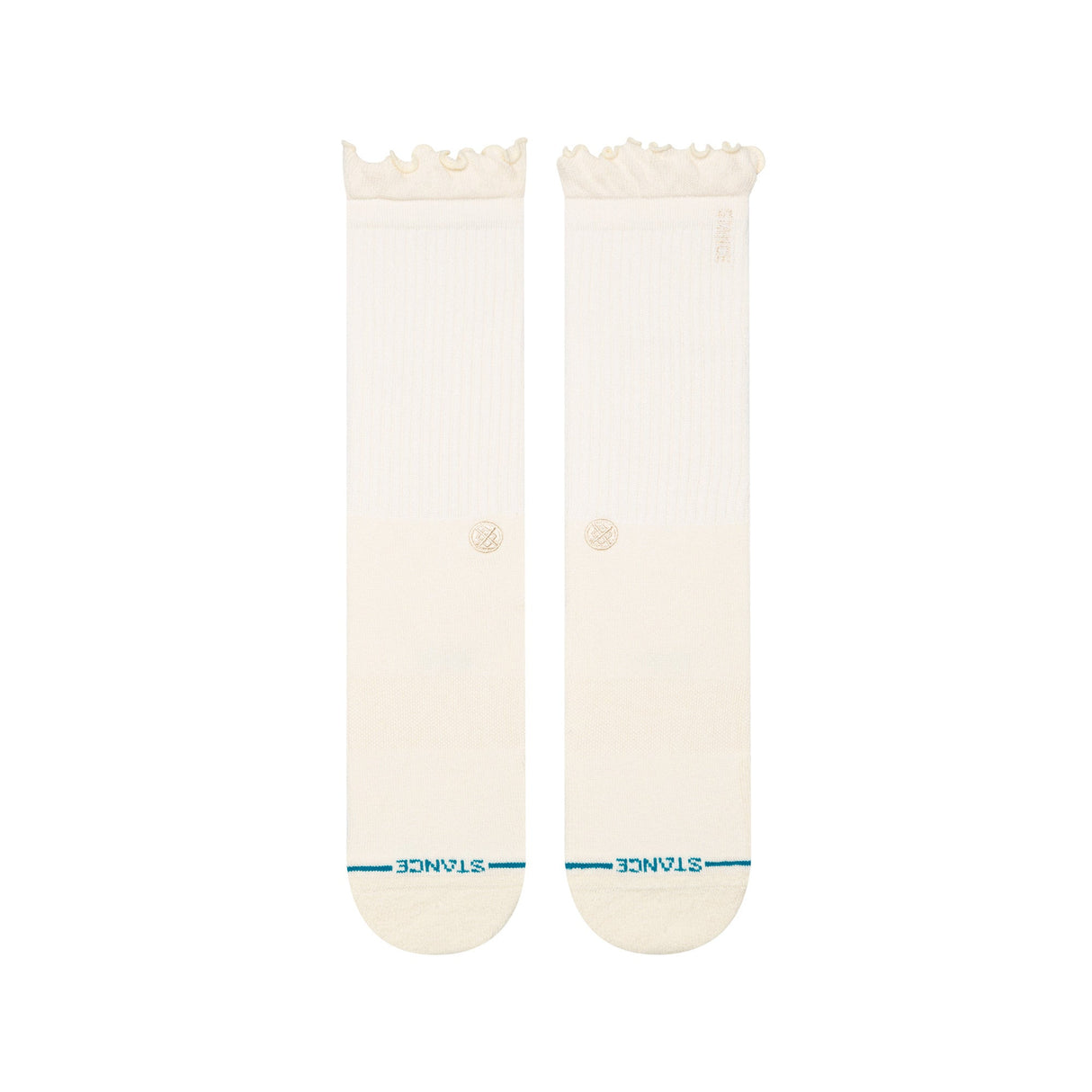 Stance Womens Ruffle Crew Socks - Medium / Canvas