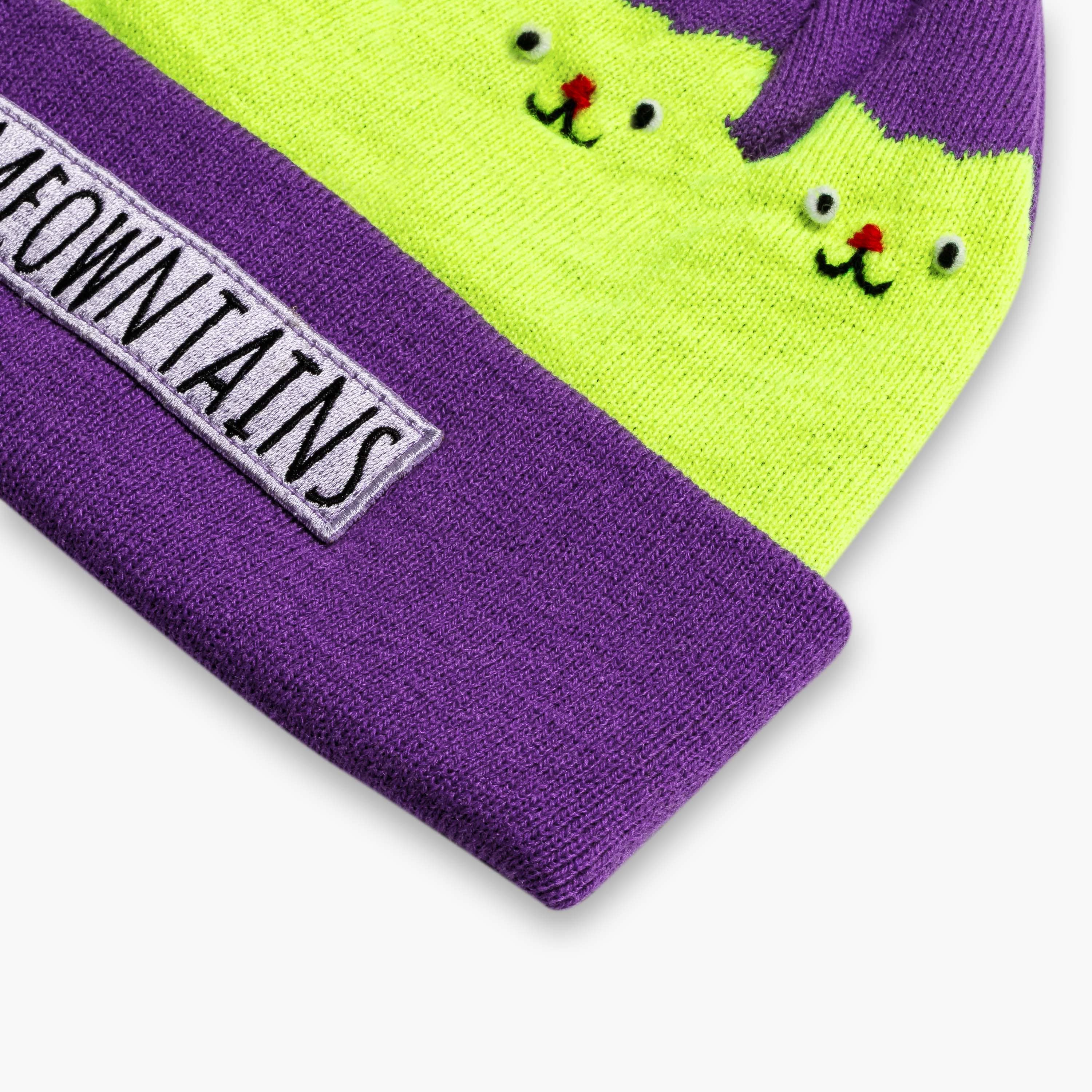 Turtle Fur Kids #Meowntains Pom Beanie  -