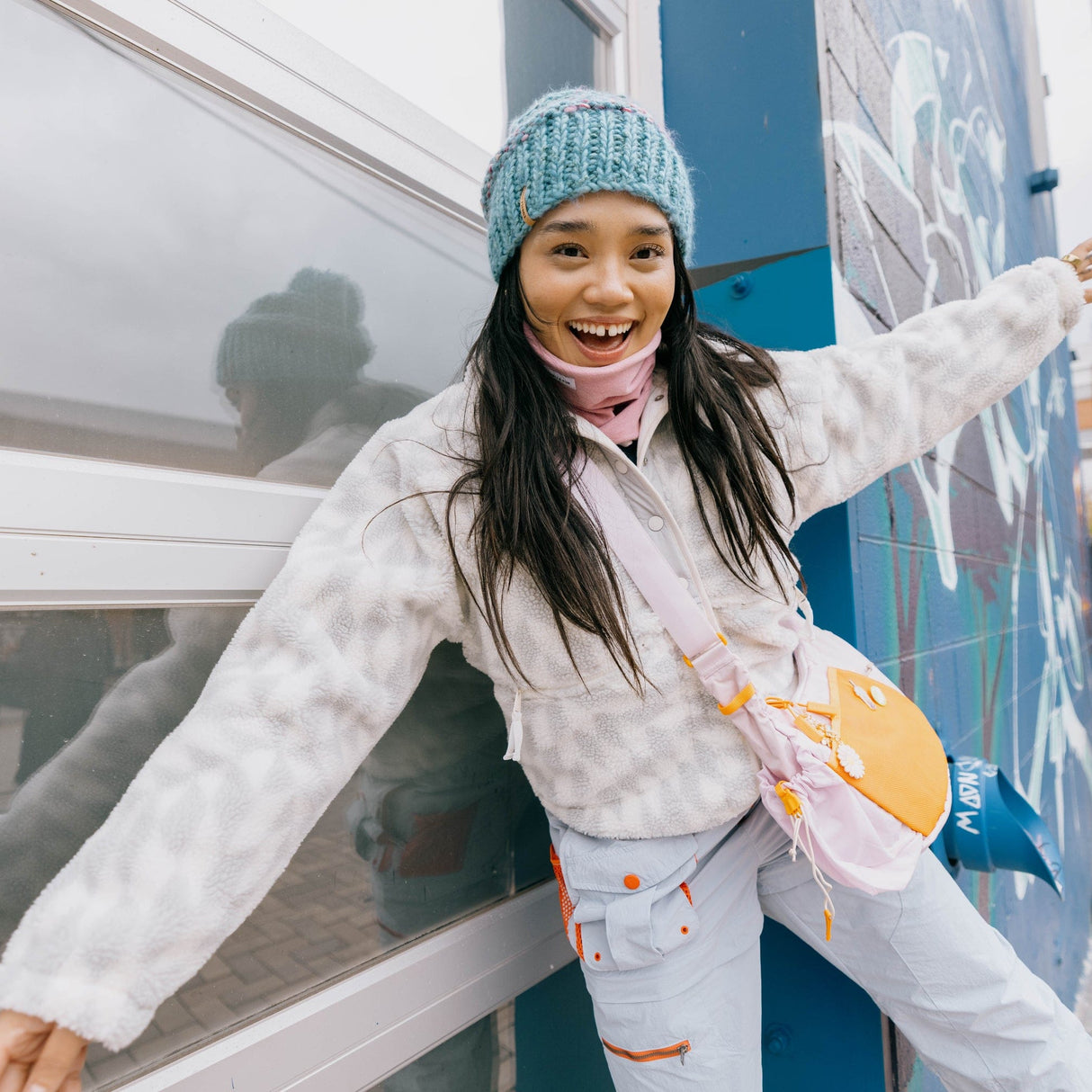 Turtle Fur Double-Layer Neck Warmer - One Size Fits Most / Tea Rose