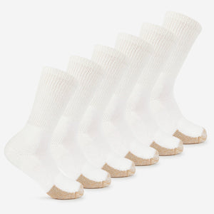 Thorlo Tennis Maximum Cushion Crew Socks  -  Medium / White / 6-Pair Pack