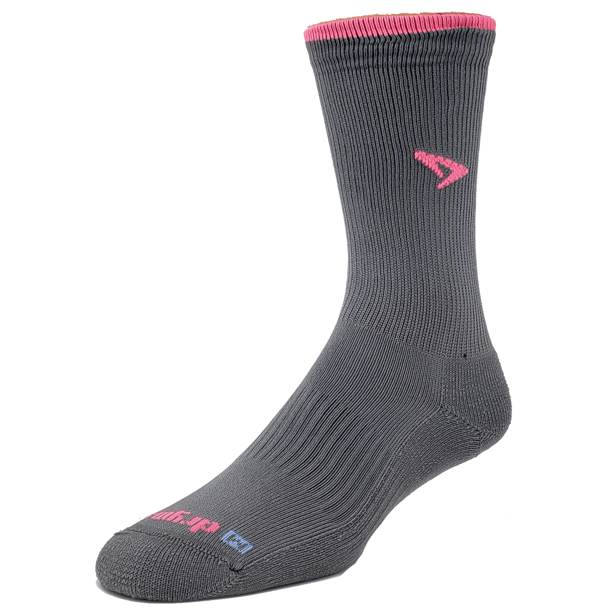 Drymax Trail Run Crew Socks  -  Small / Dark Gray/Neon Pink