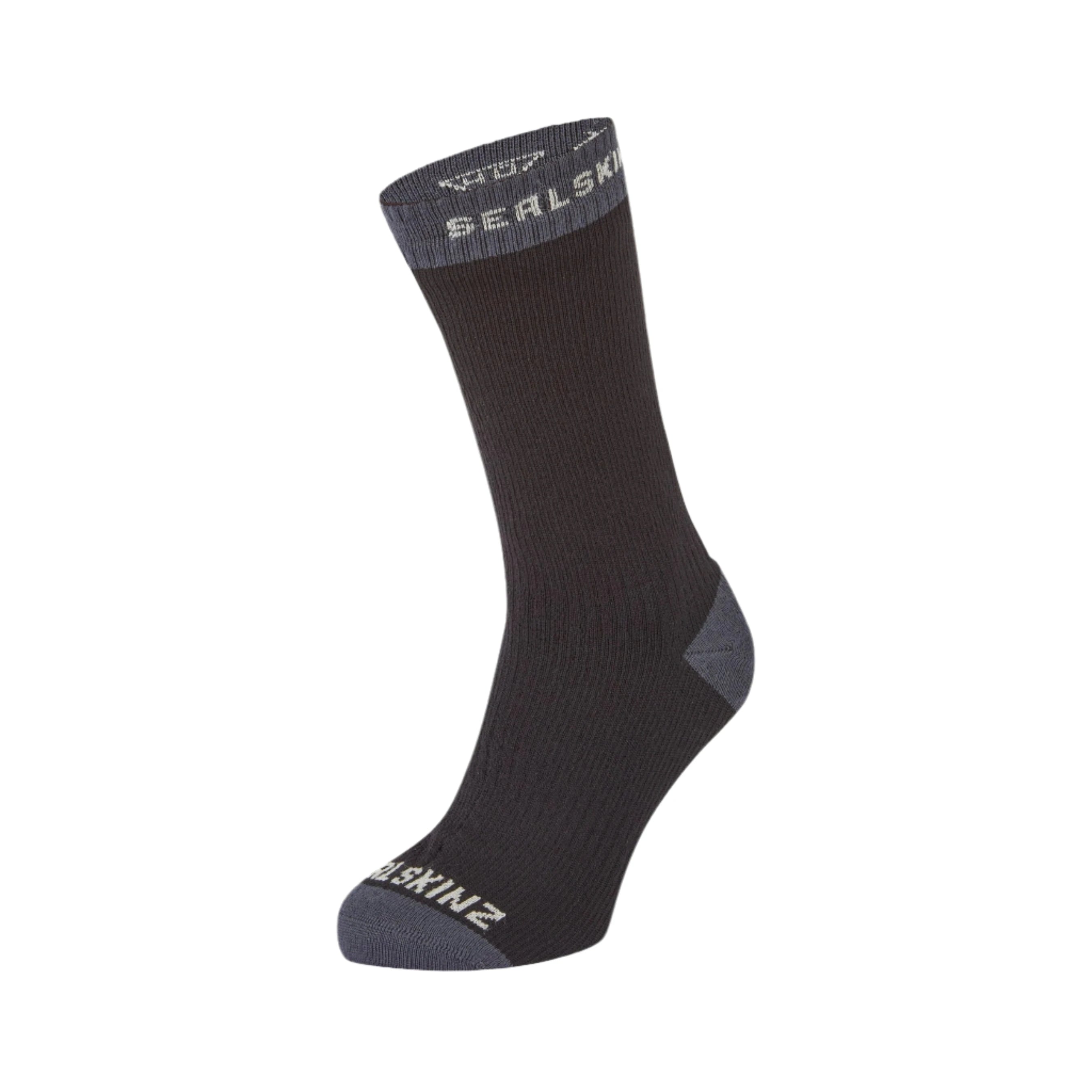 Sealskinz Wiveton Waterproof Warm Weather Mid Length Socks  -  Small / Black