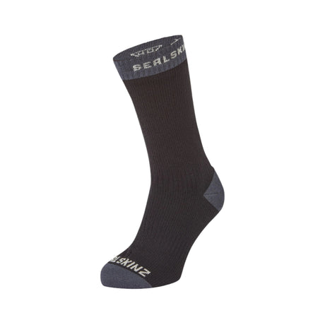 Sealskinz Wiveton Waterproof Warm Weather Mid Length Socks  -  Small / Black