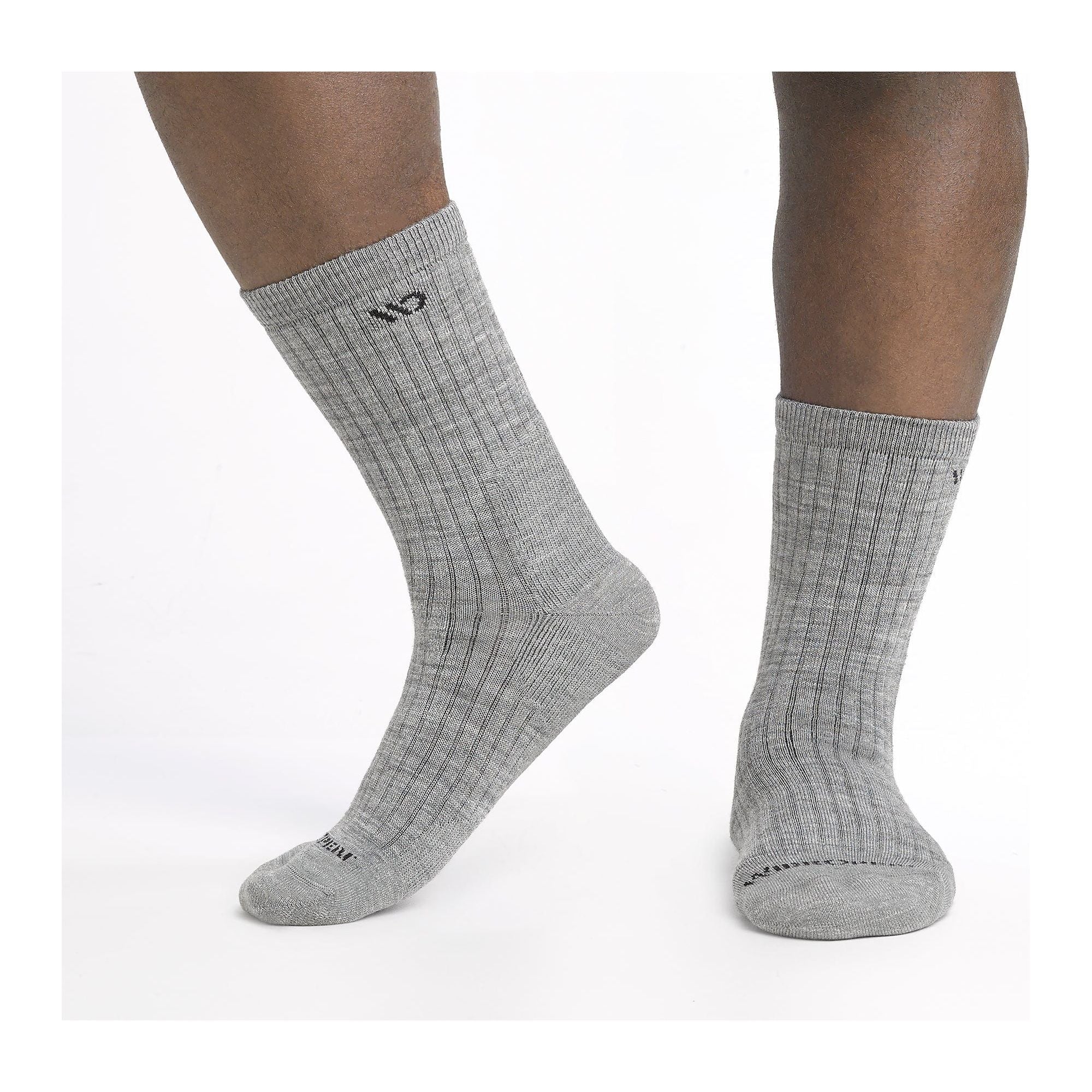 Wide Open Mens Solid Cushioned Micro Crew Socks  -