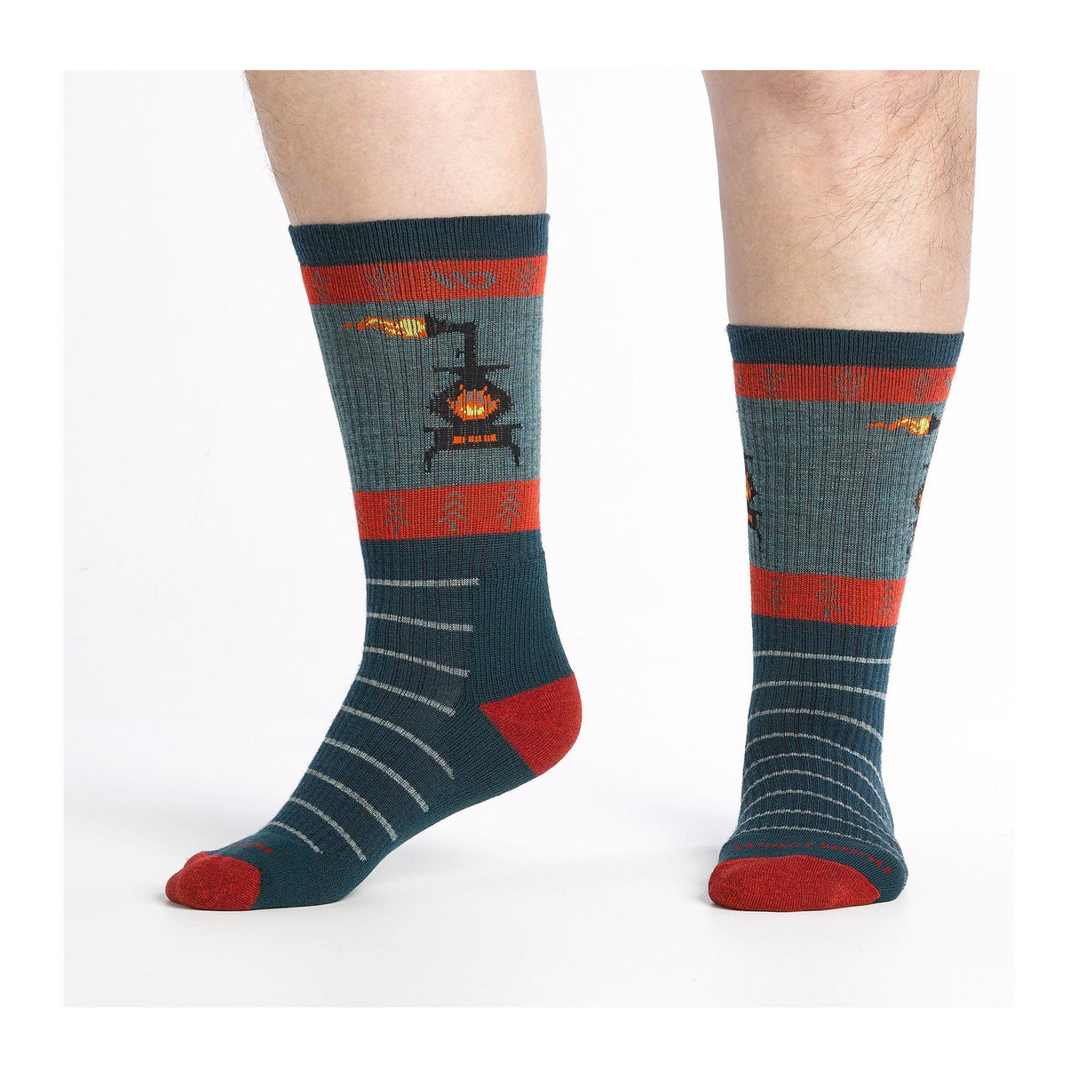 Wide Open Mens Stoked Cushioned Crew Socks  -