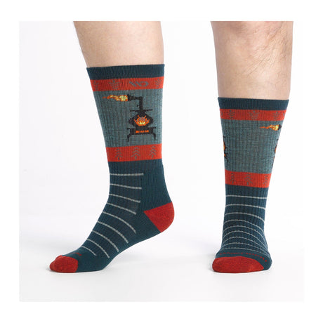 Wide Open Mens Stoked Cushioned Crew Socks  -