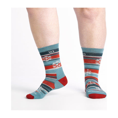 Wide Open Womens Sparkle Cushioned Crew Socks  -