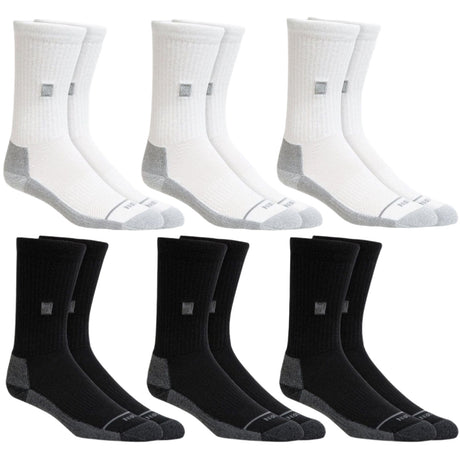 WORN Everyday Enhanced Crew 6-Pack Socks  -  Large / White