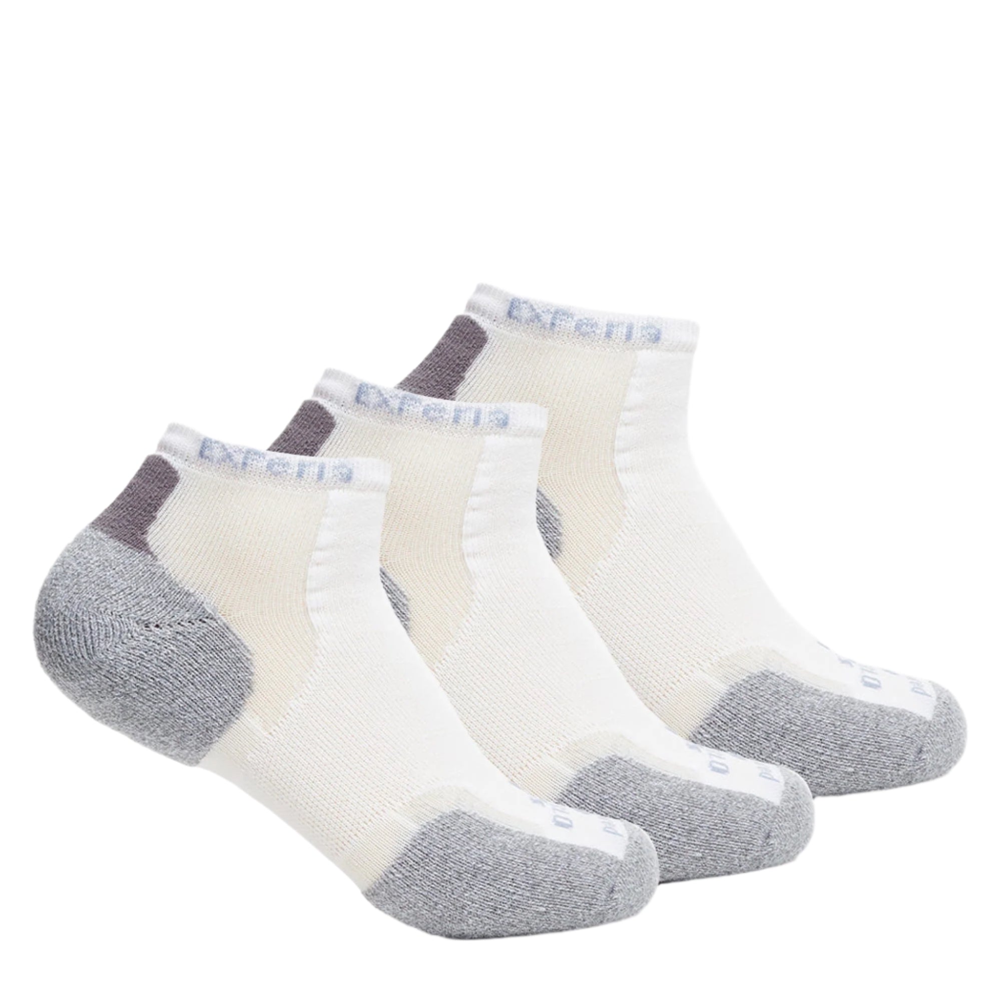 Thorlo Experia TECHFIT Light Cushion Low-Cut 3-Pack Socks  -  Small / White