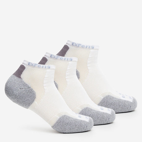 Thorlo Experia TECHFIT Light Cushion Low-Cut Socks  -  Small / White / 3-Pair Pack