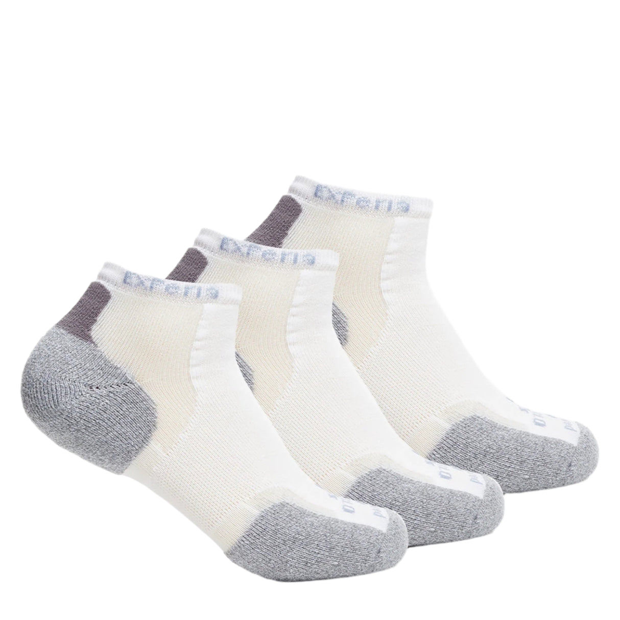 Thorlo Experia TECHFIT Light Cushion Low-Cut 3-Pack Socks  -  Small / White