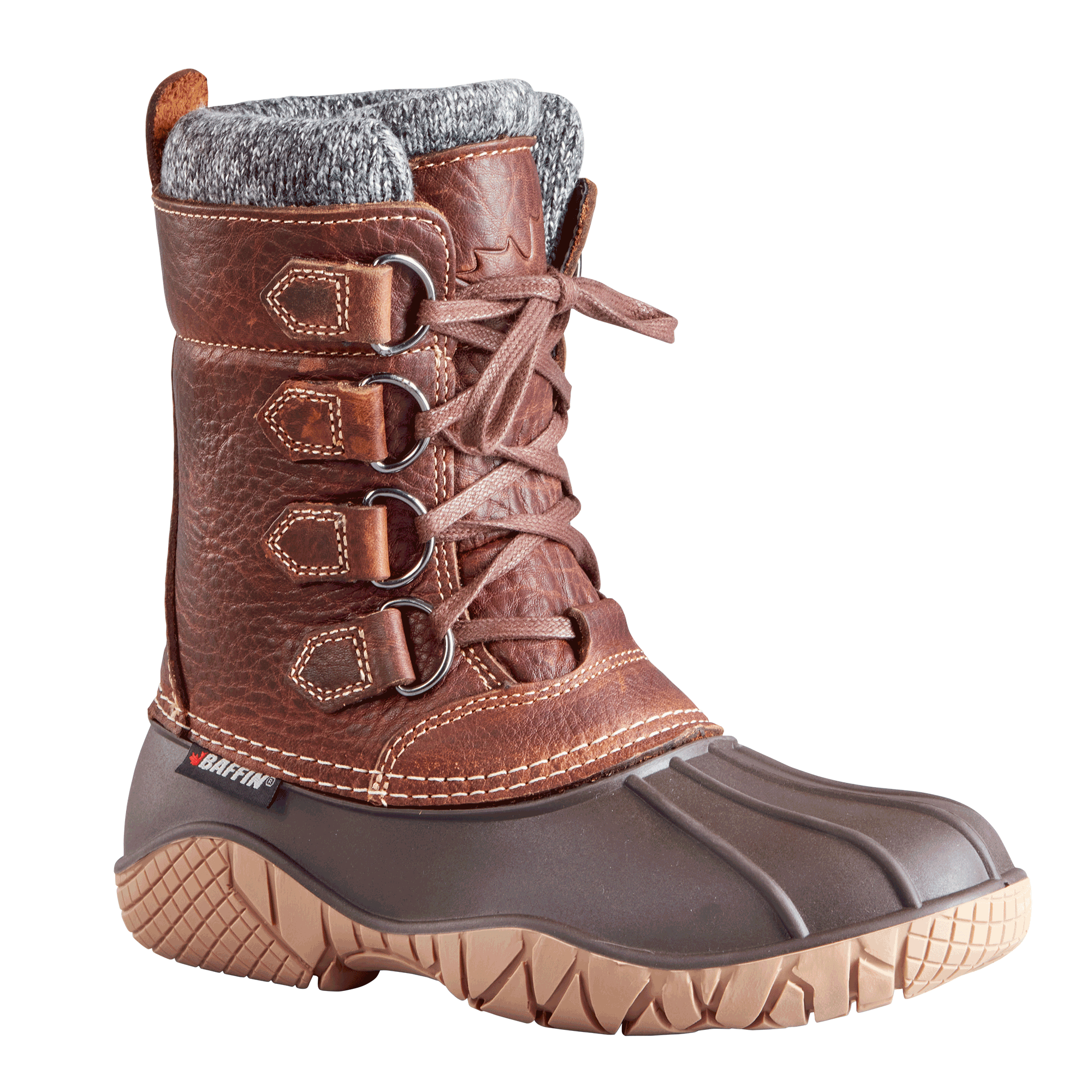 Baffin Womens Yellowknife Cuff Winter Boots  -  6 / Brown